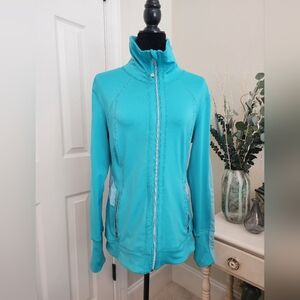Women's Tangerine (brand) Teal Blue Full Zip Track Jacket Size Medium